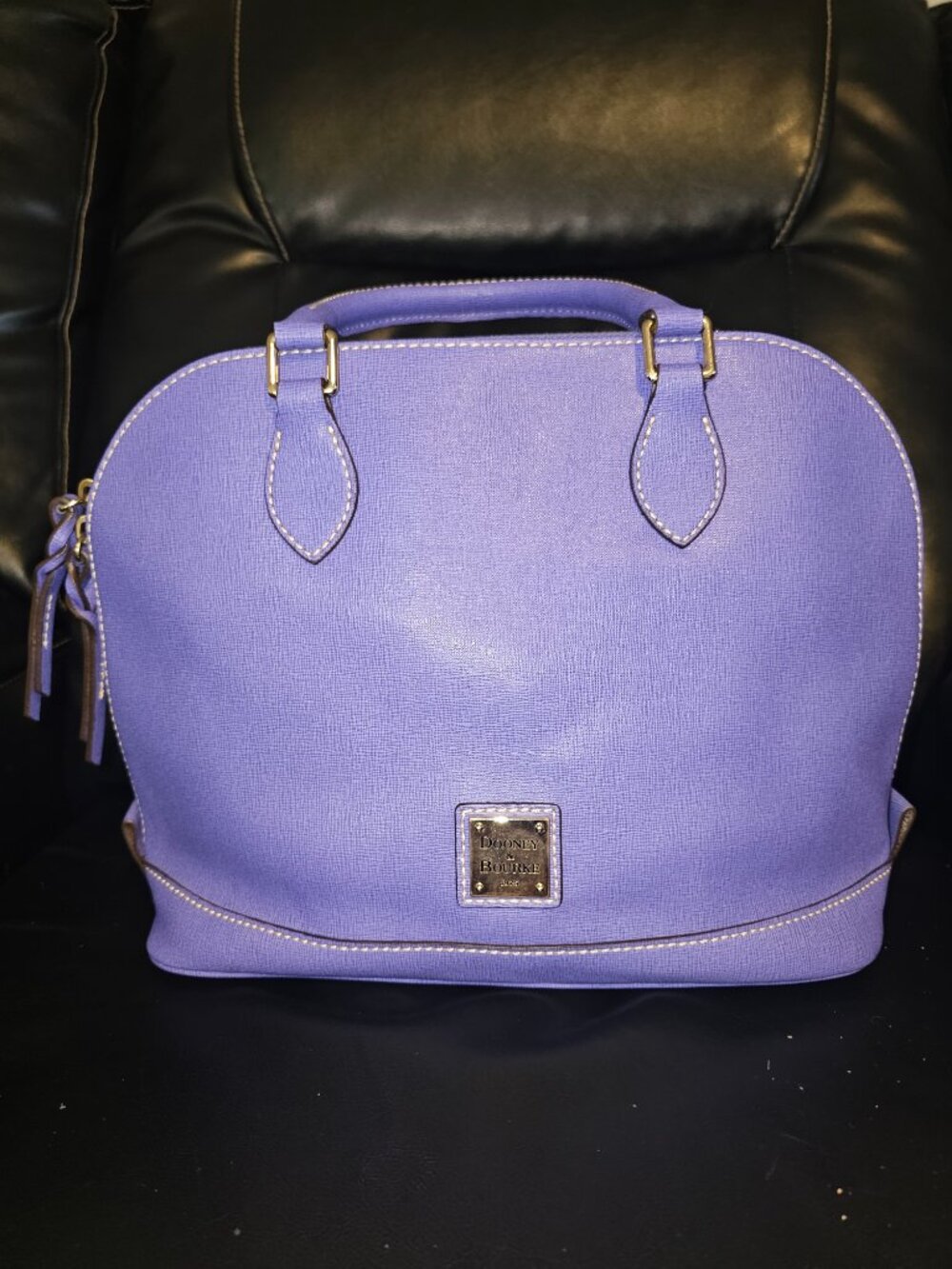 Dooney Bourke Saffiano Zip Zip Satchel With Crossbody Strap - Picture 2 of 5